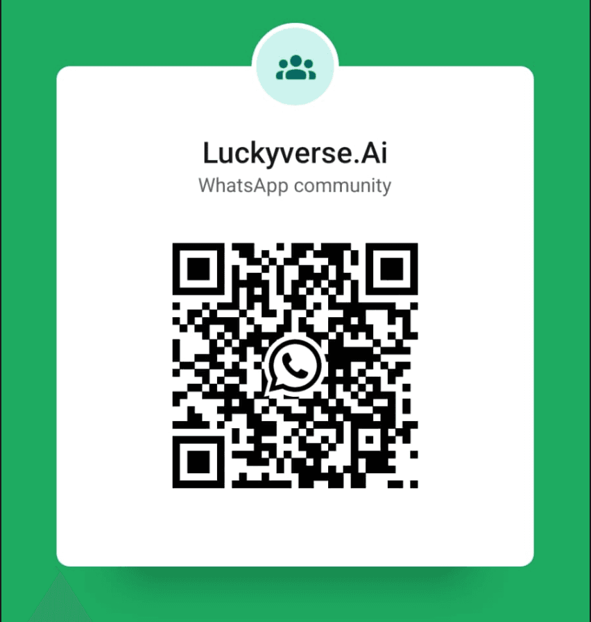 QR code to join the LuckyVerse.ai WhatsApp community
