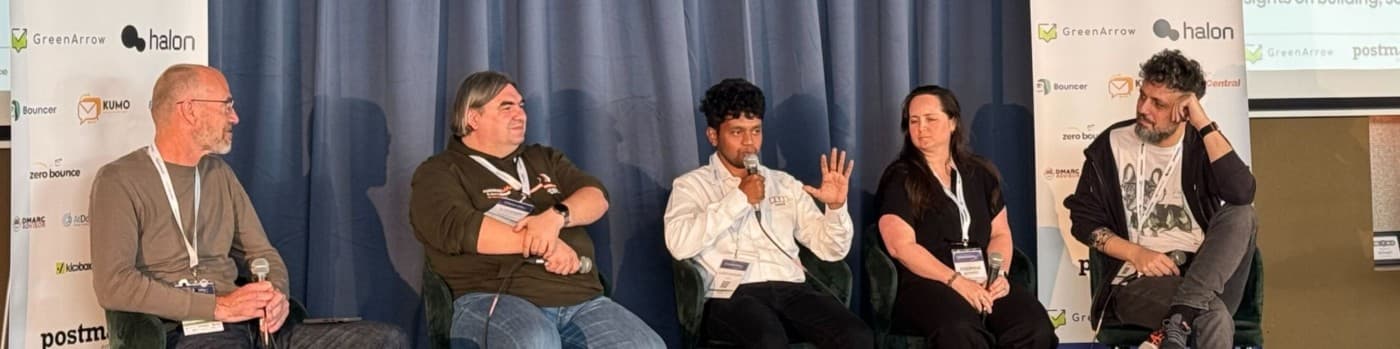 Lucky Kannan on the panel at the Deliverability Summit, Amsterdam